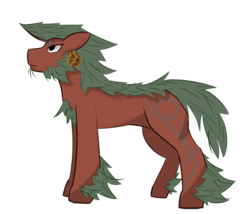 Size: 1400x1200 | Tagged: safe, artist:tartsarts, oc, oc only, oc:redwood, plant pony, pony, horn, male, plant mane, simple background, solo, stallion, transparent background