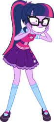 Size: 3000x6848 | Tagged: safe, artist:uponia, sci-twi, twilight sparkle, equestria girls, equestria girls specials, g4, my little pony equestria girls: movie magic, absurd resolution, arms, blouse, breasts, bust, clothes, collar, cute, excited, fangasm, female, glasses, grin, hand, hand on face, happy, legs, long mane, long socks, open mouth, ponytail, puffy sleeves, sci-twi outfits, shoes, shrunken pupils, simple background, skirt, sleeveless, smiling, socks, solo, spread legs, spreading, teenager, teeth, transparent background, vector, vest, wide eyes