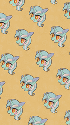 Size: 1080x1920 | Tagged: safe, artist:phyllismi, lyra heartstrings, pony, unicorn, g4, blushing, female, mare, open mouth, smiling, solo, tiled background, wallpaper