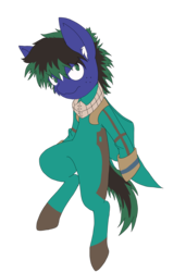 Size: 2765x4032 | Tagged: safe, artist:steelsoul, pony, colt, crossover, deku's hero costume, hero, high res, izuku midoriya, male, my hero academia, ponified, quirked pony, simple background, solo, stallion, transparent background