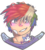 Size: 262x294 | Tagged: safe, artist:ultraderpymuffin, rainbow dash, human, g4, alternative cutie mark placement, blushing, bust, cutie mark, female, grin, humanized, looking at you, portrait, simple background, smiling, solo, transparent background, winged humanization, wings