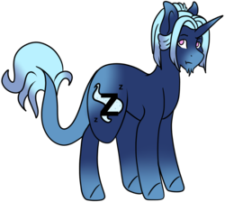 Size: 1212x1088 | Tagged: safe, artist:midnight-drip, oc, oc only, oc:lula lamenté, pony, unicorn, magical lesbian spawn, male, offspring, parent:princess luna, parent:trixie, parents:luxie, simple background, solo, stallion, transparent background