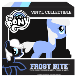 Size: 1600x1600 | Tagged: safe, artist:readingismagic, artist:vincemanners12, oc, oc only, oc:frost bite, pony, funko, my little pony logo, solo, toy