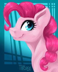 Size: 1024x1269 | Tagged: safe, artist:thasase1002, pinkie pie, earth pony, pony, g4, bust, female, portrait, solo