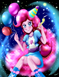 Size: 1024x1331 | Tagged: safe, artist:alejandrodestroxarte, pinkie pie, equestria girls, g4, balloon