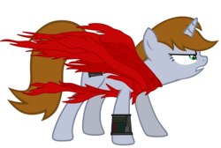 Size: 7500x5025 | Tagged: safe, artist:aborrozakale, oc, oc only, oc:littlepip, pony, unicorn, fallout equestria, g4, absurd resolution, akira, crossover, female, mare, simple background, solo, tetsuo shima, transparent background