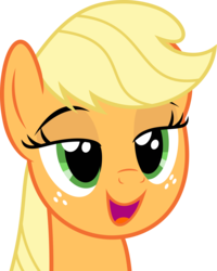 Size: 7000x8744 | Tagged: safe, artist:luckreza8, applejack, earth pony, pony, g4, the perfect pear, absurd resolution, female, mare, simple background, smiling, solo, transparent background, vector