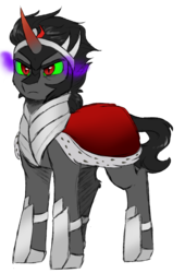 Size: 1666x2449 | Tagged: safe, artist:cloud-drawings, king sombra, pony, unicorn, g4, dark magic, frown, magic, male, simple background, solo, sombra eyes, stallion, transparent background