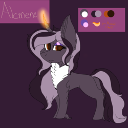 Size: 2560x2560 | Tagged: safe, artist:brokensilence, oc, oc only, oc:alcmene, pony, unicorn, chest fluff, eyeshadow, high res, makeup, redesign, reference sheet, solo