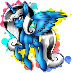 Size: 810x823 | Tagged: safe, artist:lada03, oc, oc only, oc:miss smile, alicorn, pony, alicorn oc, female, flying, looking at you, mare, simple background, smiling, solo, transparent background
