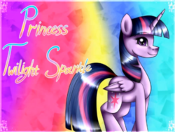 Size: 1600x1200 | Tagged: safe, artist:lada03, twilight sparkle, alicorn, pony, g4, abstract background, female, looking at you, mare, smiling, solo, twilight sparkle (alicorn)