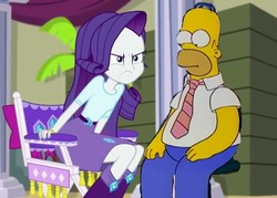 Size: 859x616 | Tagged: safe, artist:mariopiequevedod, edit, edited screencap, screencap, rarity, equestria girls, equestria girls specials, g4, my little pony equestria girls: dance magic, boots, crossover, eyes on the prize, homer simpson, male, shoes, the simpsons