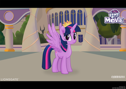 Size: 2773x1965 | Tagged: safe, artist:shutterflyeqd, twilight sparkle, alicorn, pony, g4, my little pony: the movie, female, looking at you, movie accurate, smiling, solo, twilight sparkle (alicorn)