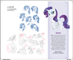 Size: 1694x1394 | Tagged: safe, artist:katharine henry, artist:mélanie daigle, rarity, pony, unicorn, g4, my little pony: the movie, official, the art of my little pony: the movie, concept art, facial expressions, female, mare
