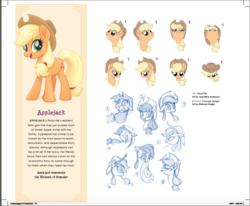 Size: 1694x1394 | Tagged: safe, artist:jaqueline anderson, artist:mélanie daigle, applejack, earth pony, pony, g4, my little pony: the movie, official, the art of my little pony: the movie, concept art, facial expressions, female, mare