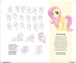 Size: 1684x1392 | Tagged: safe, artist:maahir pandie, artist:mélanie daigle, fluttershy, pegasus, pony, g4, my little pony: the movie, official, the art of my little pony: the movie, concept art, facial expressions, female, mare, more butt