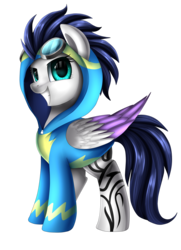 Size: 2016x2783 | Tagged: safe, artist:pridark, oc, oc only, oc:switch, oc:switch storm, pegasus, pony, clothes, commission, female, high res, hoodie, mare, simple background, tattoo, transparent background, wonderbolts