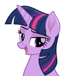 Size: 2400x2800 | Tagged: safe, artist:cheezedoodle96, twilight sparkle, alicorn, pony, g4, bust, female, high res, lidded eyes, looking at you, mare, open mouth, simple background, solo, transparent background, twilight sparkle (alicorn), vector