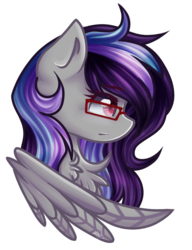 Size: 745x972 | Tagged: safe, artist:sketchyhowl, oc, oc only, oc:sketchy howl, pegasus, pony, bust, female, mare, portrait, simple background, solo, transparent background
