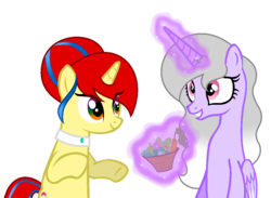 Size: 956x698 | Tagged: safe, artist:duyguusss, oc, oc only, oc:octavia, alicorn, pony, unicorn, base used, female, flower, magic, mare, simple background, transparent background