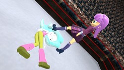 Size: 1280x720 | Tagged: safe, ginger owlseye, paisley, equestria girls, g4, 3d, gmod, stomp