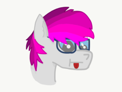 Size: 2048x1536 | Tagged: safe, artist:eclipse-monsoon, oc, oc only, oc:brandon, pony, glasses, solo, tongue out