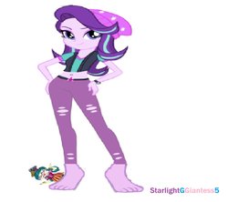 Size: 949x841 | Tagged: safe, artist:starlightggiantess5, edit, juniper montage, starlight glimmer, equestria girls, equestria girls specials, g4, my little pony equestria girls: mirror magic, feet, fetish, foot fetish, low quality, wrong aspect ratio