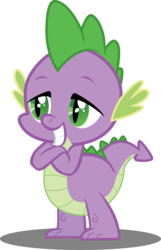 Size: 2578x4000 | Tagged: safe, artist:sansbox, spike, dragon, g4, crossed arms, high res, male, simple background, solo, transparent background, vector