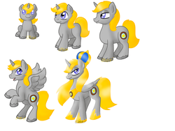 Size: 1024x768 | Tagged: safe, artist:usagi-zakura, oc, oc only, oc:king argentum, oc:silver star, alicorn, pony, age progression, alicorn oc