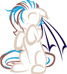 Size: 3000x3310 | Tagged: safe, artist:up1ter, oc, oc only, oc:zefirayn, bat pony, pony, high res, lineart, simple background, solo, transparent background