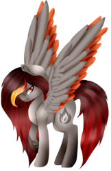 Size: 1483x2292 | Tagged: safe, artist:ohhoneybell, oc, oc only, oc:small spark, pegasus, pony, colored wings, colored wingtips, female, mare, simple background, solo, transparent background