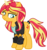 Size: 1675x1765 | Tagged: safe, artist:meimisuki, artist:starryoak, sunset shimmer, pony, unicorn, miracleverse, g4, alternate hairstyle, alternate universe, base used, clothes, equestria girls outfit, female, mare, ponified, simple background, solo, transparent background, vector