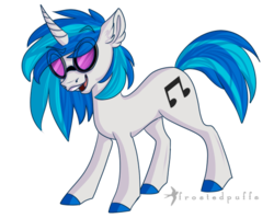 Size: 584x464 | Tagged: safe, artist:frostedpuffs, dj pon-3, vinyl scratch, pony, unicorn, g4, female, mare, simple background, solo, transparent background, unshorn fetlocks