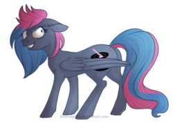 Size: 984x718 | Tagged: safe, artist:frostedpuffs, oc, oc only, oc:running riot, pegasus, pony, female, mare, simple background, solo, transparent background