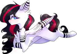 Size: 2031x1424 | Tagged: safe, artist:erinartista, oc, oc only, oc:jemmie j, pegasus, pony, blushing, female, lying down, mare, pegasus oc, prone, simple background, solo, transparent background, wings