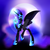 Size: 1024x1024 | Tagged: safe, artist:nathy2001, nightmare moon, princess celestia, alicorn, pony, g4, armor, deviantart watermark, evil, flowing mane, moon, night, obtrusive watermark, trapped, watermark