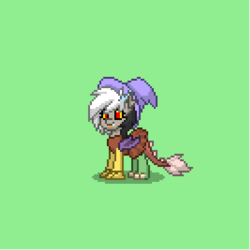 Size: 400x400 | Tagged: safe, discord, pony, pony town, g4, eris, green background, pixel art, rule 63, simple background