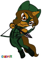 Size: 2544x3312 | Tagged: safe, artist:enzomersimpsons, oc, oc only, pony, arrowverse, crossover, dc comics, green arrow, high res, oliver queen, solo