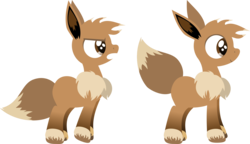 Size: 1827x1053 | Tagged: safe, artist:carloscreations, eevee, pony, pokémon, ponified, ponymon, simple background, transparent background, vector