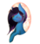 Size: 2300x2527 | Tagged: safe, artist:bambudess, oc, oc only, oc:despy, earth pony, pony, female, gift art, happy birthday, high res, mare, one eye closed, solo, wink