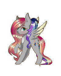Size: 200x250 | Tagged: safe, artist:bambudess, oc, oc only, oc:colour drop, pegasus, pony, animated, blinking, commission, female, gif, mare, pixel art, simple background, solo, transparent background