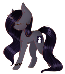 Size: 2200x2527 | Tagged: safe, artist:bambudess, oc, oc only, oc:floppy chan, pony, unicorn, art trade, eyes closed, female, high res, mare, simple background, solo, transparent background