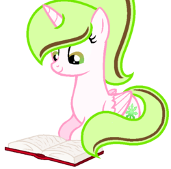 Size: 571x567 | Tagged: safe, artist:duyguusss, oc, oc only, oc:dakota chaos, alicorn, pony, base used, book, female, mare, simple background, solo, transparent background
