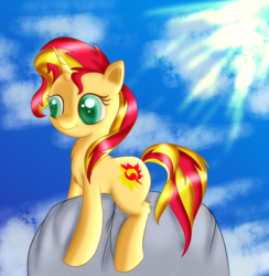 Size: 1002x1025 | Tagged: safe, artist:brok-enwings, sunset shimmer, pony, unicorn, g4, female, solo