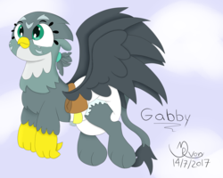 Size: 2000x1600 | Tagged: safe, artist:mrvonfuzzlebutt, gabby, griffon, g4, cute, diaper, female, non-baby in diaper, solo