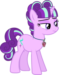 Size: 1599x2040 | Tagged: safe, artist:starryoak, starlight glimmer, pony, unicorn, miracleverse, g4, alternate hairstyle, alternate universe, anger magic, female, jewelry, lidded eyes, magic, necklace, simple background, solo, transparent background