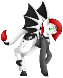 Size: 2455x3025 | Tagged: safe, artist:kawurin, oc, oc only, bat pony, pony, augmented tail, bat wings, clothes, high res, male, simple background, solo, stallion, transparent background