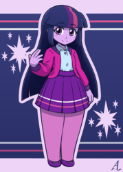 Size: 1000x1400 | Tagged: safe, artist:acesrockz, twilight sparkle, equestria girls, g4, clothes, cute, female, pantyhose, smiling, socks, solo, thigh highs