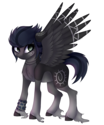 Size: 3321x4000 | Tagged: safe, artist:crazllana, oc, oc only, oc:kama, pegasus, pony, female, high res, mare, simple background, solo, spread wings, transparent background, unshorn fetlocks, wings
