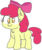 Size: 525x618 | Tagged: safe, artist:eleven, apple bloom, earth pony, pony, g4, apple bloom's bow, bow, female, filly, hair bow, simple background, solo, transparent background